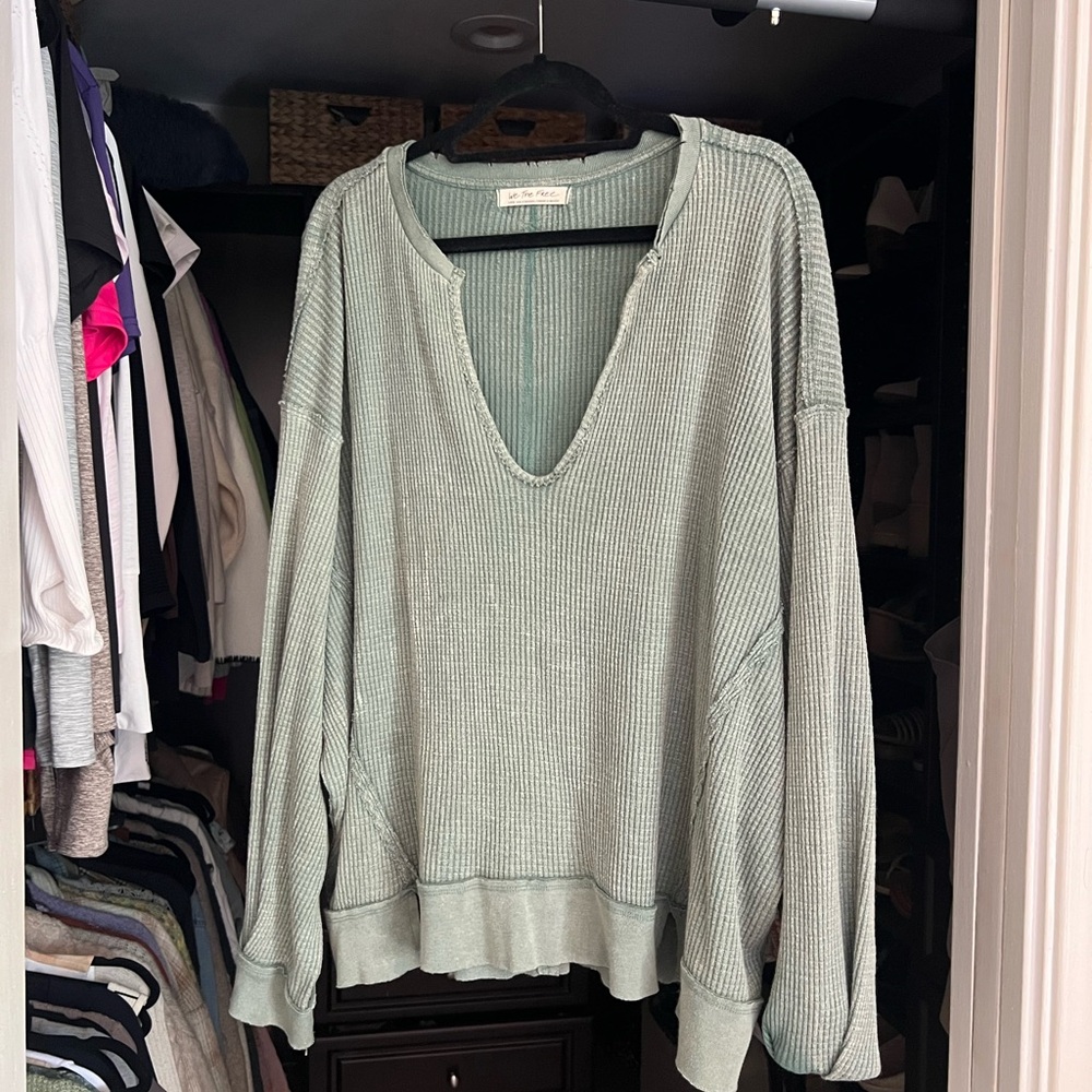 Free People Sage V-Neck Sweater